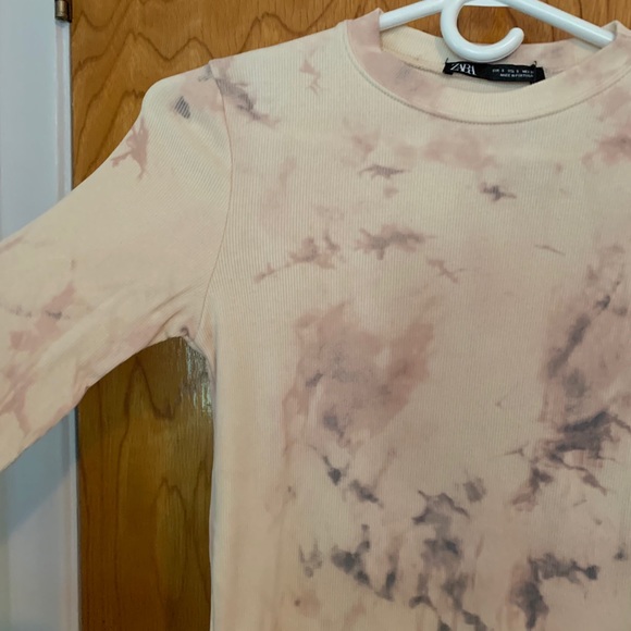 NWT Zara tie tye ribbed top - Picture 2 of 4